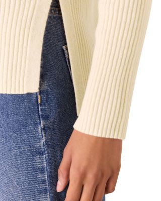 Button Trim Wool Sweater