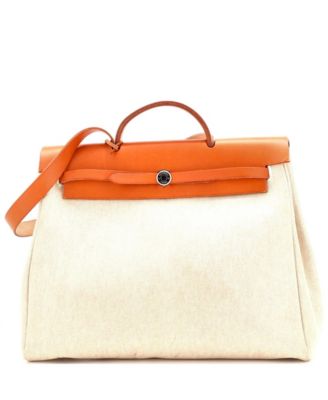 Pre-Owned HERMÈS - MM Herbag Toile and Leather