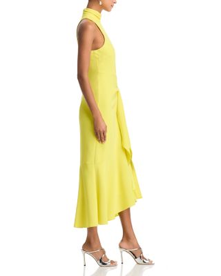 Crepe Rori Tie Waist Turtleneck Dress