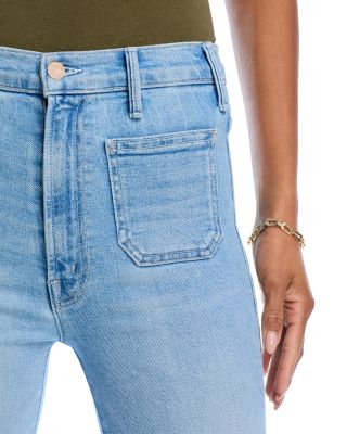 Hustler Patch Pocket High Rise Ankle Jeans in Tune In Tune Out