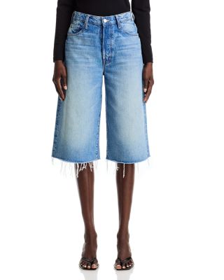 The Whole Fray Denim Culotte Shorts in Wipeout