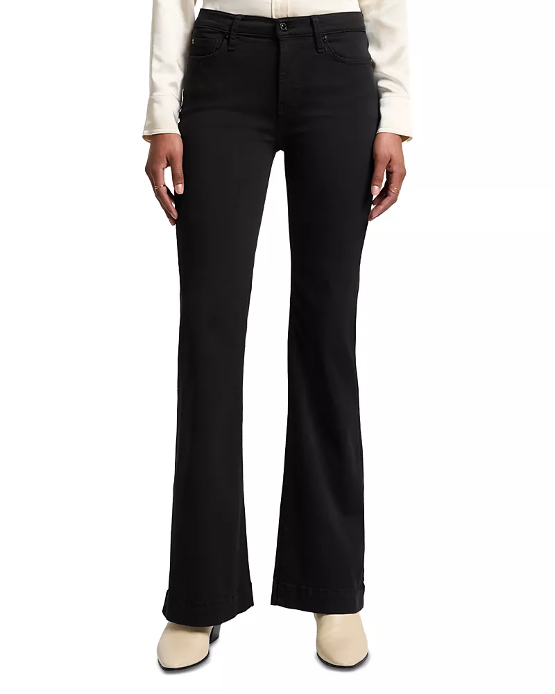 7 For All Mankind Dojo Tailorless Bootcut Jeans in Black