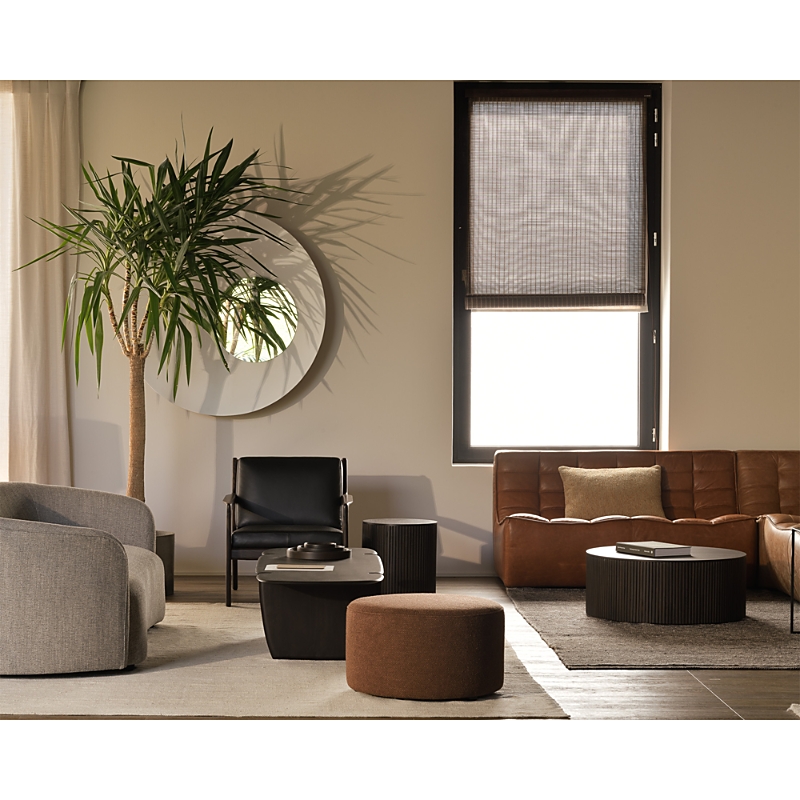 Ethnicraft Barrow Pouf, Large In Copper