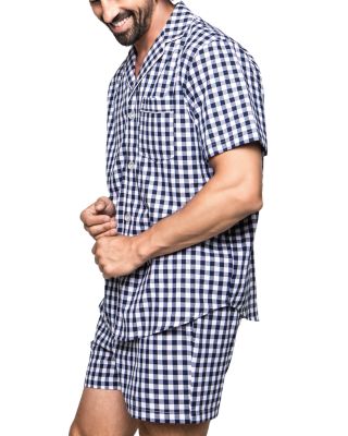 Brushed Cotton Twill Gingham Check Short Pajama Set