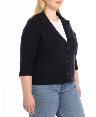Plus Size Cotton Blend Blazer