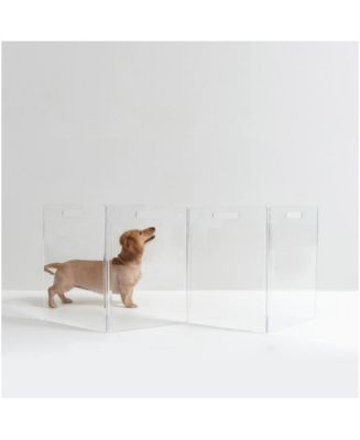 Hiddin Clear Freestanding Pet Gate Zig Zag, 4 Panel | Bloomingdale's The Pet Shop