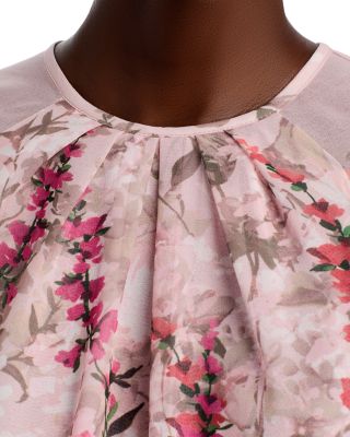Chiffon Floral Print A Line Dress
