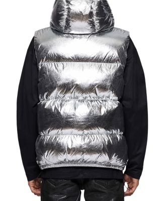 Silver Foil Puffer Vest
