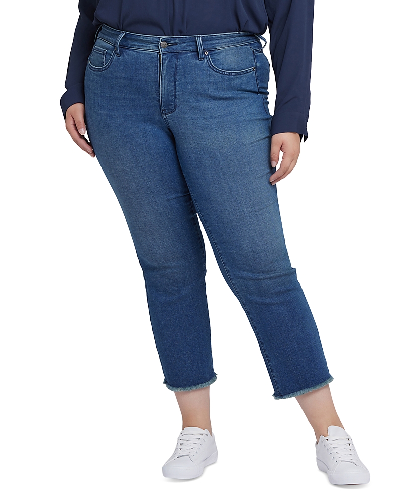 Nydj Plus Marilyn High Rise Straight Ankle Jeans in Blue Ridge