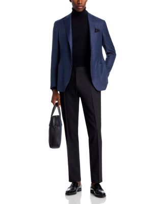 Capri M&eacute;lange Solid Slim Fit Dress Pants