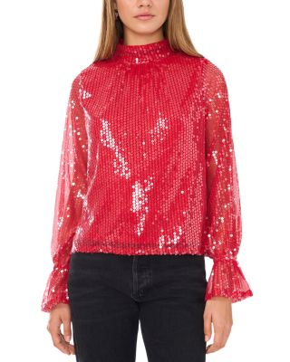 1.STATE - Sequined V Back Top