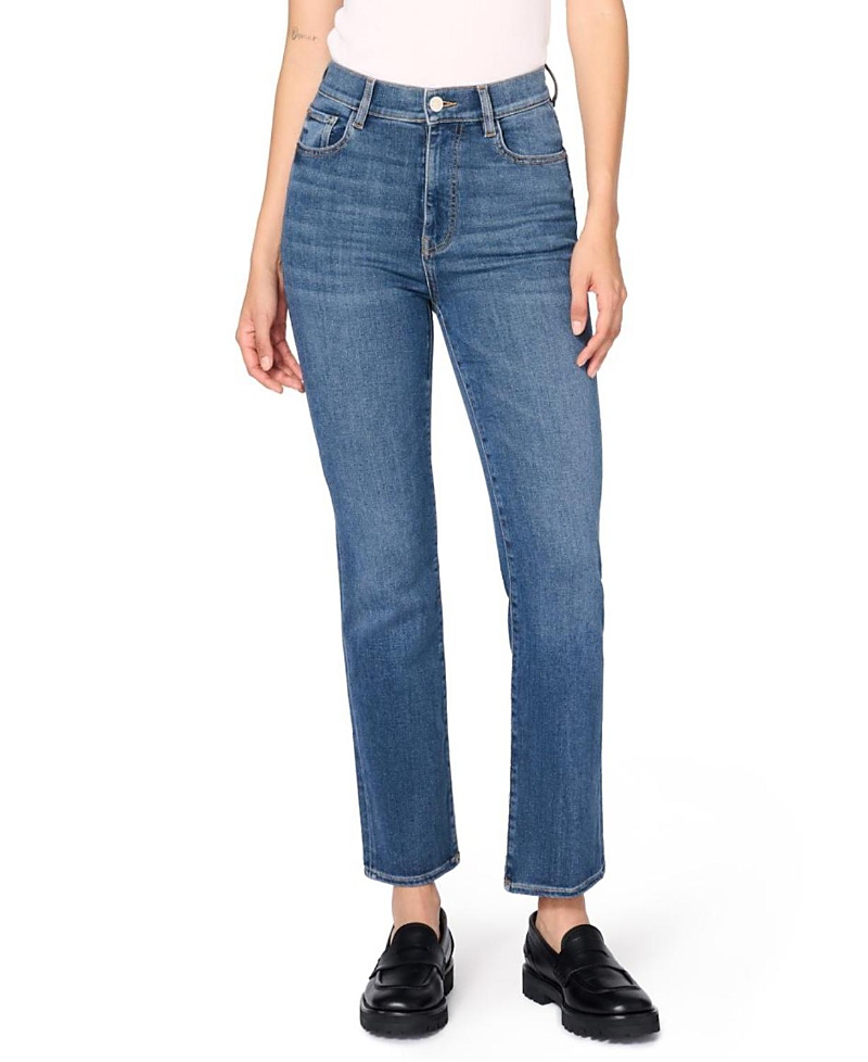 Warp & Weft Ase Stretch High Rise Straight Jean In Takeoff