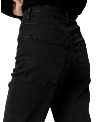 ASE Stretch High Rise Straight Jean in Jet Black
