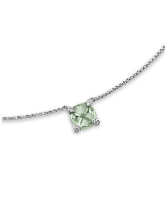 Ch&acirc;telaine&reg; Pendant Necklace with Prasiolite and Diamonds, 18"
