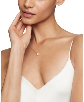 Ch&acirc;telaine&reg; Pendant Necklace in 18K Yellow Gold with Full Pav&eacute; Diamonds, 18"