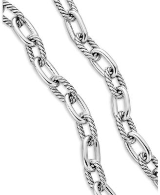 DY Madison&reg; Chain Necklace in Sterling Silver with 18K Yellow Gold, 13.5mm
