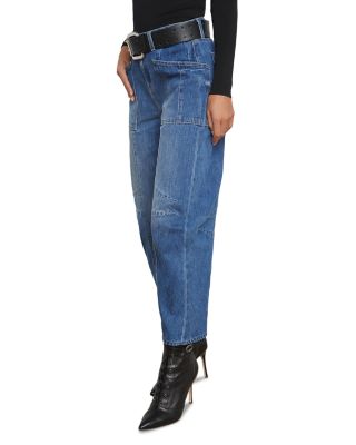 Cody Rodeo High Rise Cropped Barrel Jeans in Brentwood