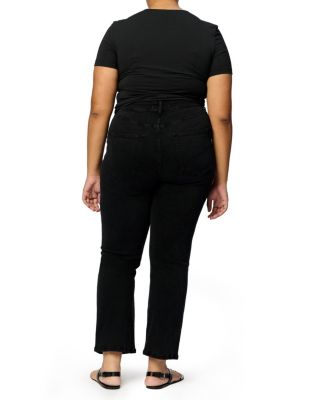 ASE Plus Stretch High Rise Straight Jean in Jet Black