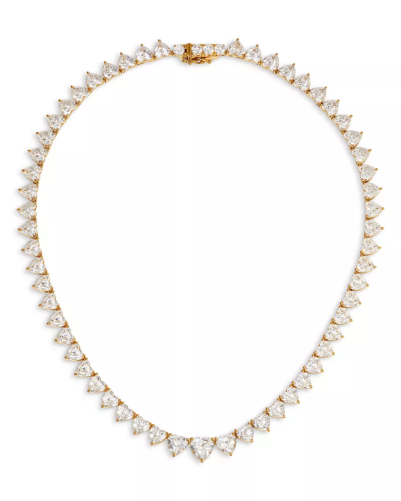 Nadri Real Love Heart Cubic Zirconia Collar Necklace, 16