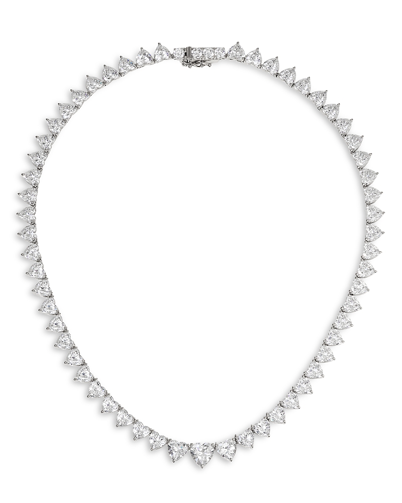 Nadri Real Love Heart Cubic Zirconia Collar Necklace, 16