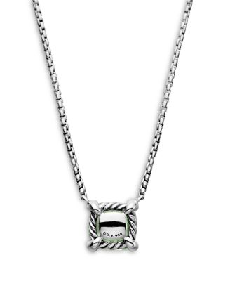 Ch&acirc;telaine&reg; Pendant Necklace with Prasiolite and Diamonds, 18"