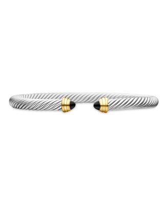 Cable Classics&reg; Bracelet with Black Onyx and 14K Gold, 5mm
