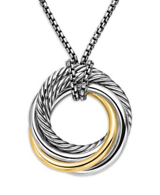 David Yurman Crossover Small Pendant Necklace with 14K Gold