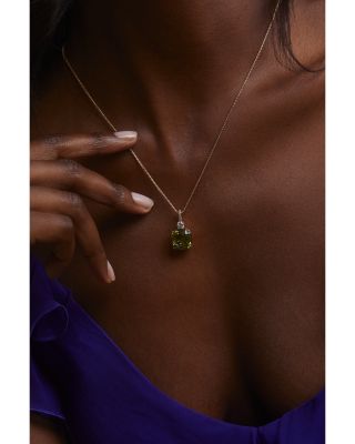 Macaron Cubic Zirconia Pendant Necklace in 18K Gold Plated, 16"-18" 