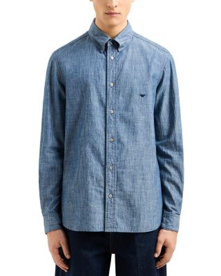 Emporio Armani - Chambray Regular Fit Button Down Shirt