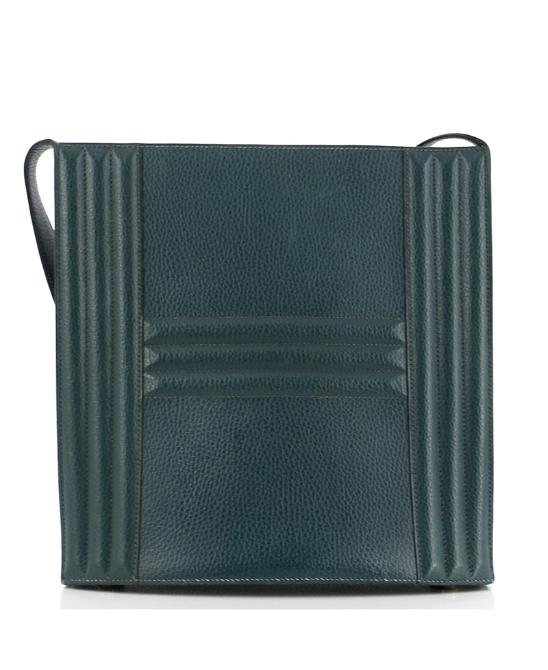 Pre-owned Pre-owned Hermes Hermes Cadena Bag Leather In Green