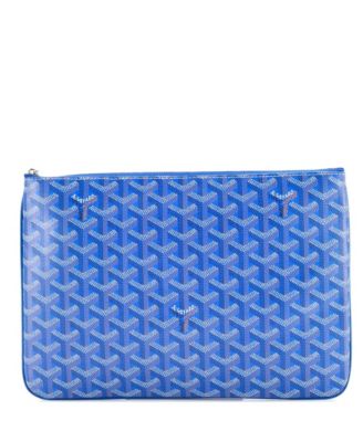 Pre-Owned Goyard Mm Senat Zip Pouch Coated Canvas