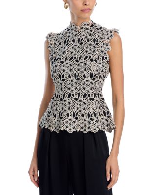 AQUA - Contrast Lace Top