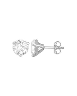 Bloomingdale's Fine Collection - Certified Lab Grown Diamond Stud Earrings in 18K White Gold, 3.0 ct. t.w.