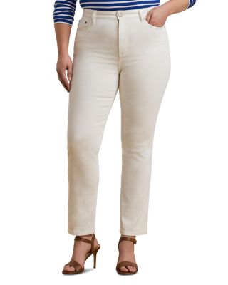 Ralph Lauren - Plus High Rise Straight Ankle Jeans