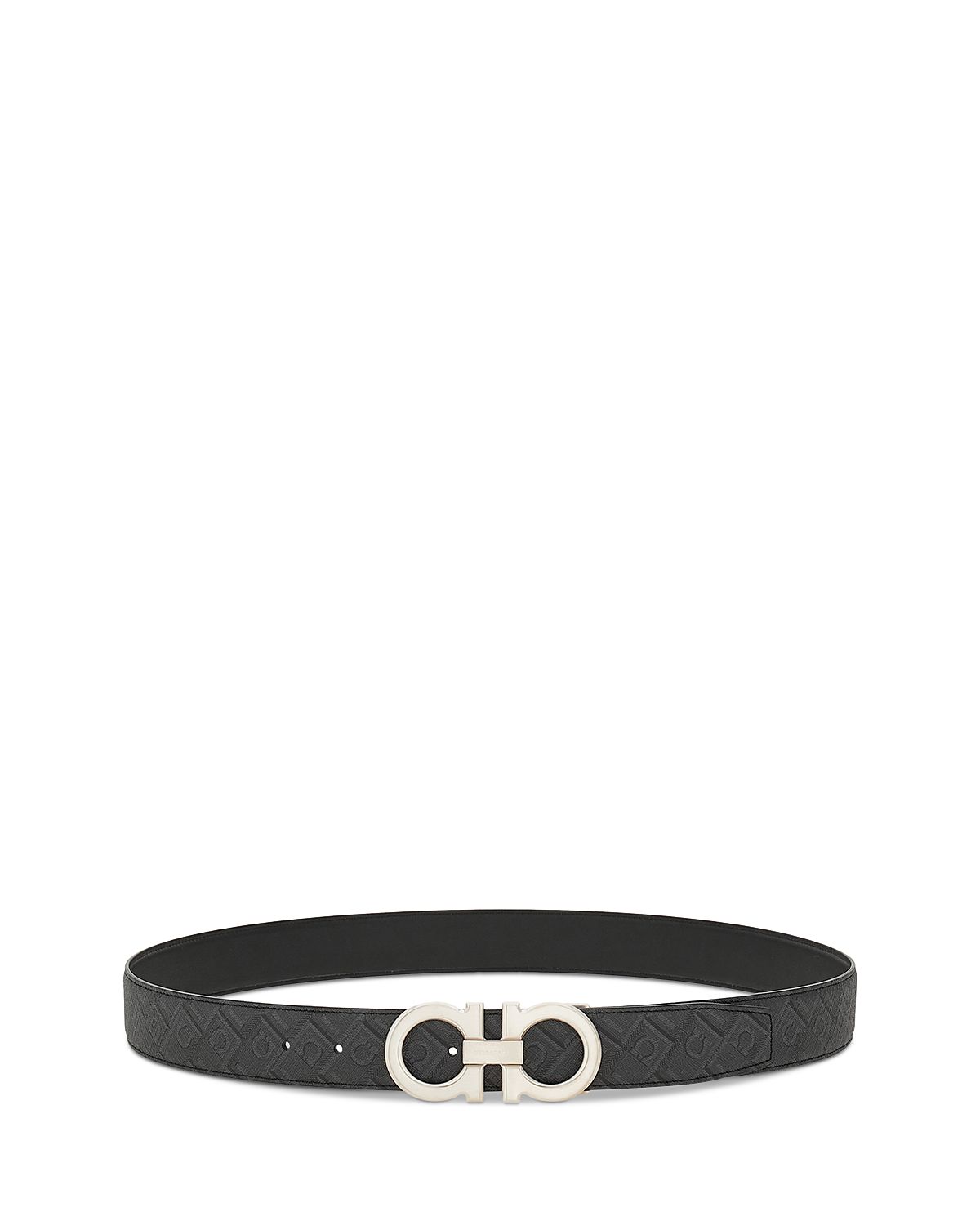 Ferragamo Men's Double Gancini Reversible Leather Belt