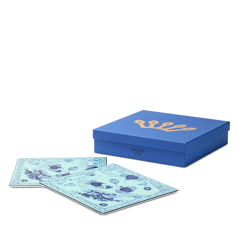 Ginori 1735 Oggetti Iris Square Charger Plates, Set Of 2