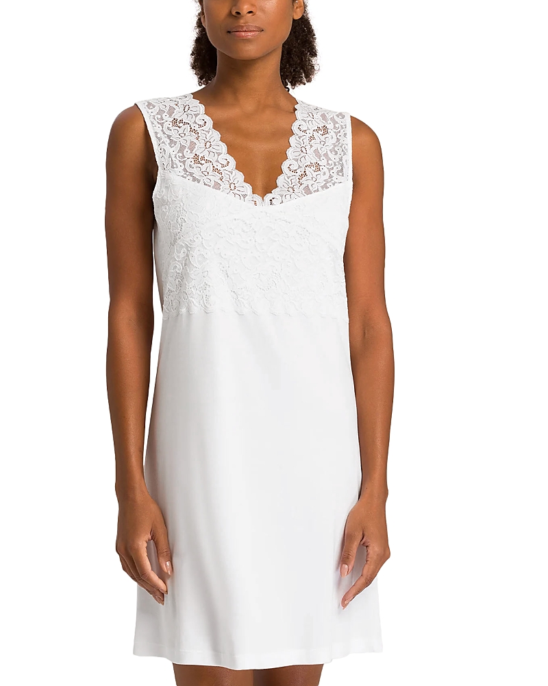 Shop Hanro Moments Lace Tank Gown In White
