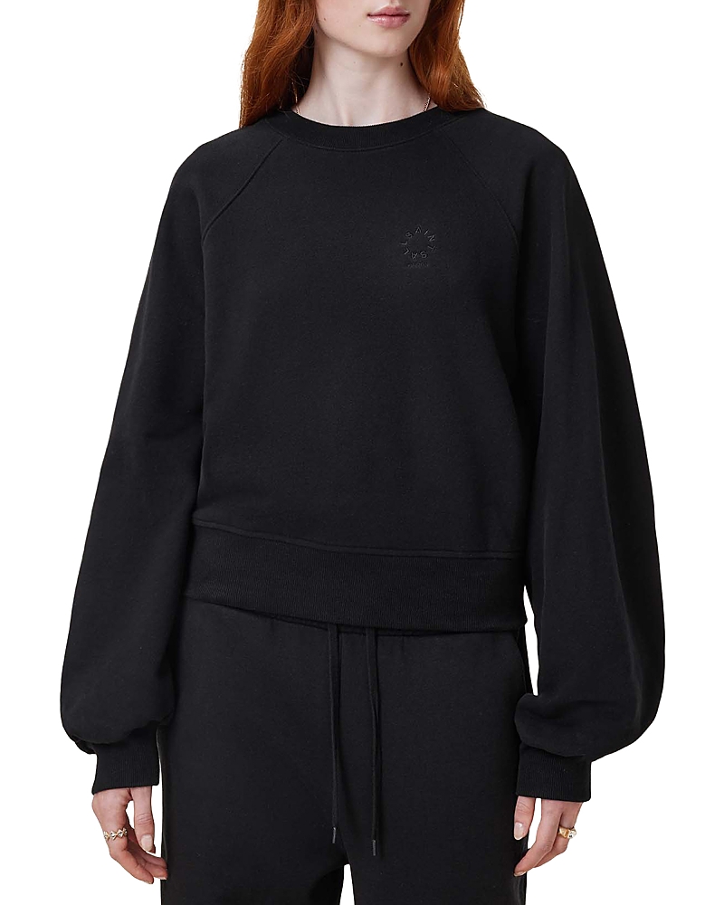 Allsaints Dani Haven Embroidered Sweatshirt In Black