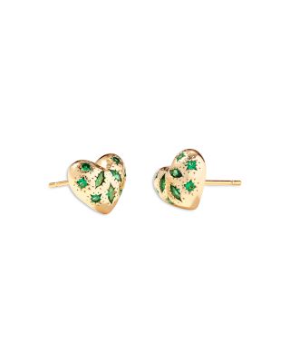 Kendra Scott - Holland 14K Gold Plated Mixed Cut Stone Heart Stud Earrings