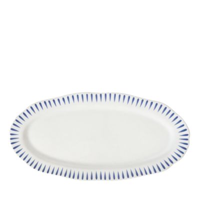 Juliska - Sitio Stripe 15" Hostess Tray, Delft Blue