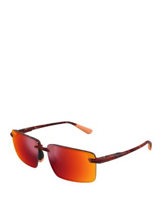 Maui Jim Laulima Rimless Rectangular Sunglasses, 61mm