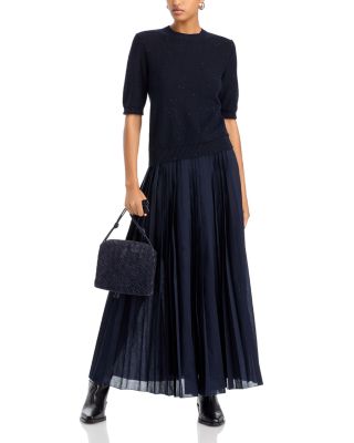 Pleated Maxi Skirt