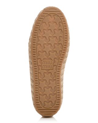 Miu Miu Women's Woven Boat Loafers | Bloomingdale's