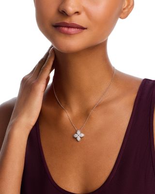 18K White Gold Love in Verona Diamond Necklace, 16" - Exclusive