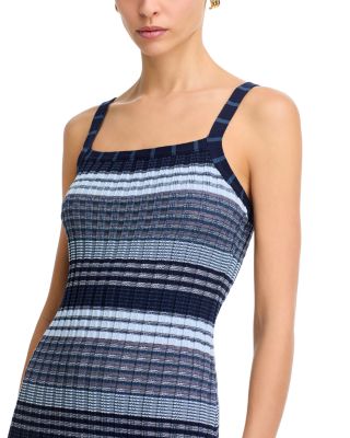 Cheval Striped Square Neck Dress