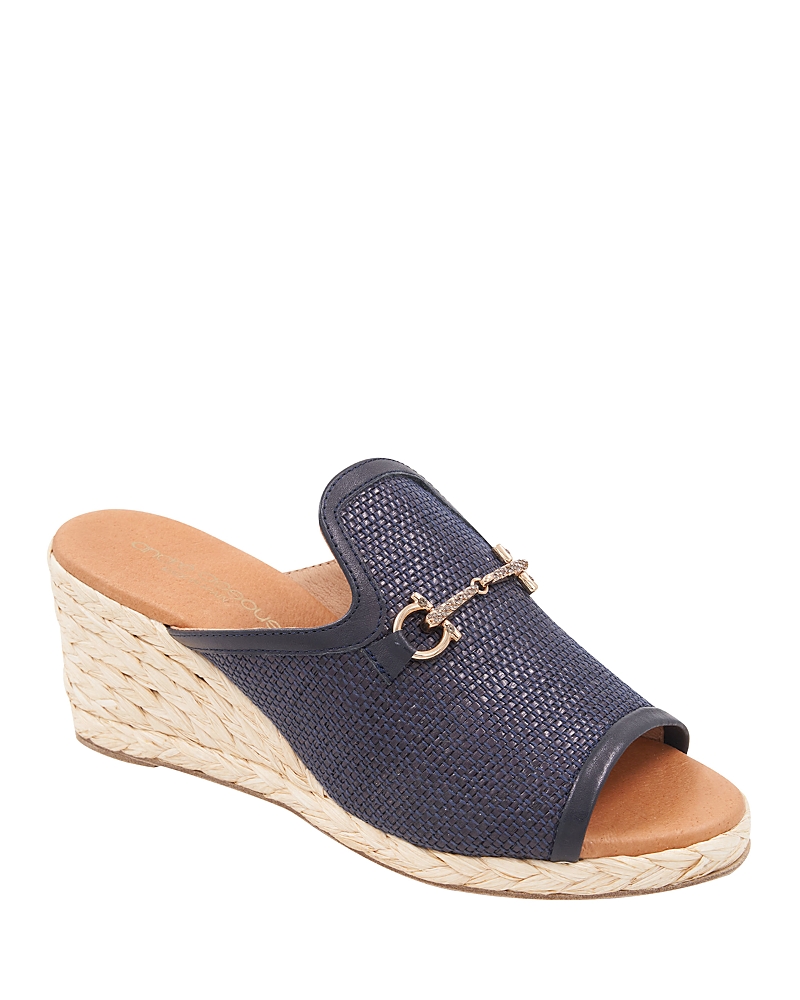 Andre Assous Women's Nomi Wedge Sandals In Navy