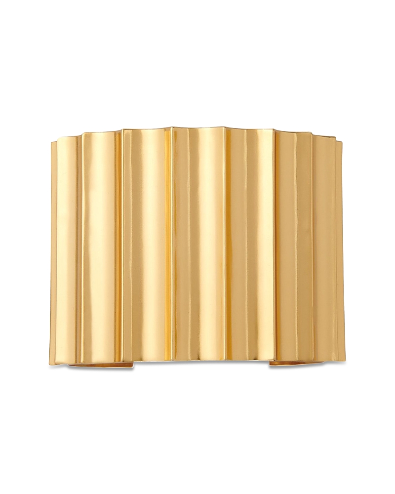 Maje Wide Tapered Metal Cuff In Gold