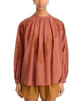 Elaine Lace Applique Top