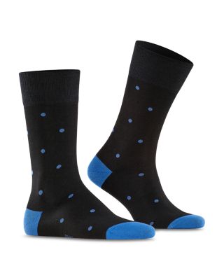 Mercerized Cotton & Nylon Dot Dress Socks