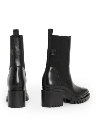 Women's Skarlet Square Toe Stretch Block Heel Ankle Boots